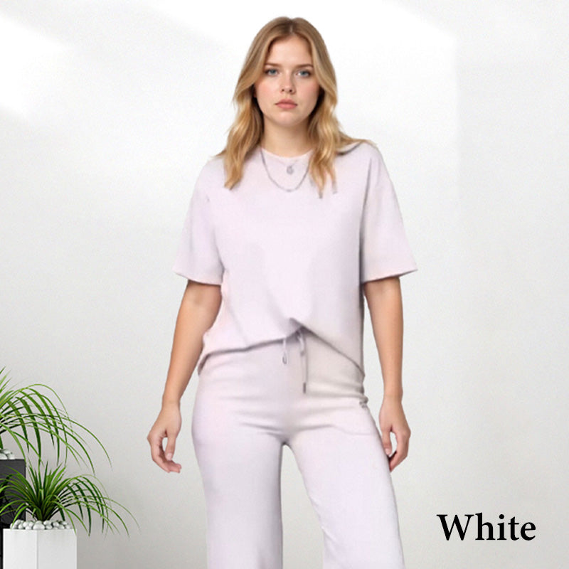 ✨51% rabatt✨Chic topp och matchande byxor för kvinnor 2-delad outfit