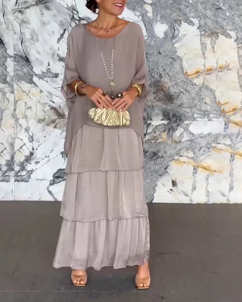 👗 51 % RABATT NU! 🎨 Löst sittande klänning i konstnärlig stil – avslappnad passform, unik design och perfekt för lediga dagar