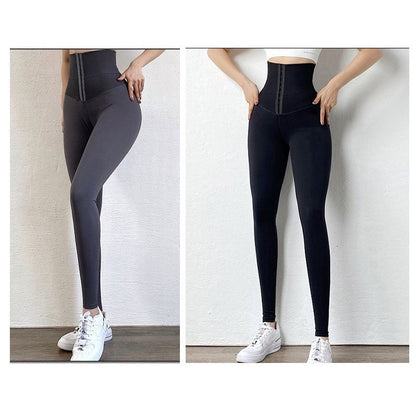 👖 50 % RABATT NU! 🔥 Leggings med hög midja och magkontroll – inbyggd formande funktion, justerbar korsettmidja och superelastiskt material ✨