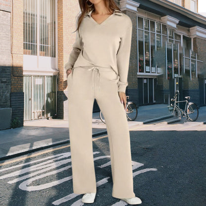 🔥Dam 2-delade set Casual Långärmade Sweatersuits Se