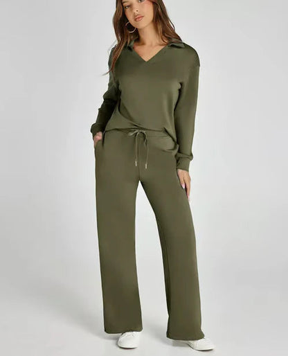 🔥Dam 2-delade set Casual Långärmade Sweatersuits Se