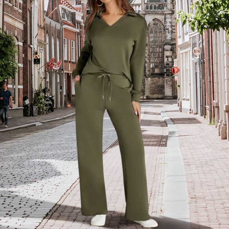 🔥Dam 2-delade set Casual Långärmade Sweatersuits Se