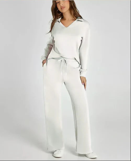 🔥Dam 2-delade set Casual Långärmade Sweatersuits Se