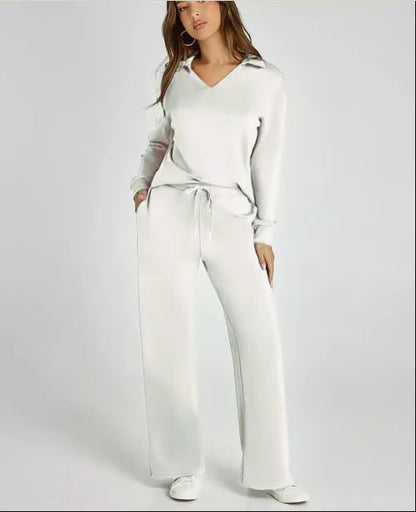 🔥Dam 2-delade set Casual Långärmade Sweatersuits Se