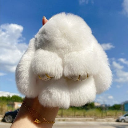 🏆TIDSBEGRÄNSAD SPECIALREA 50 % RABATT🐰Handgjorda mjuka kaninpompon-berlocke
