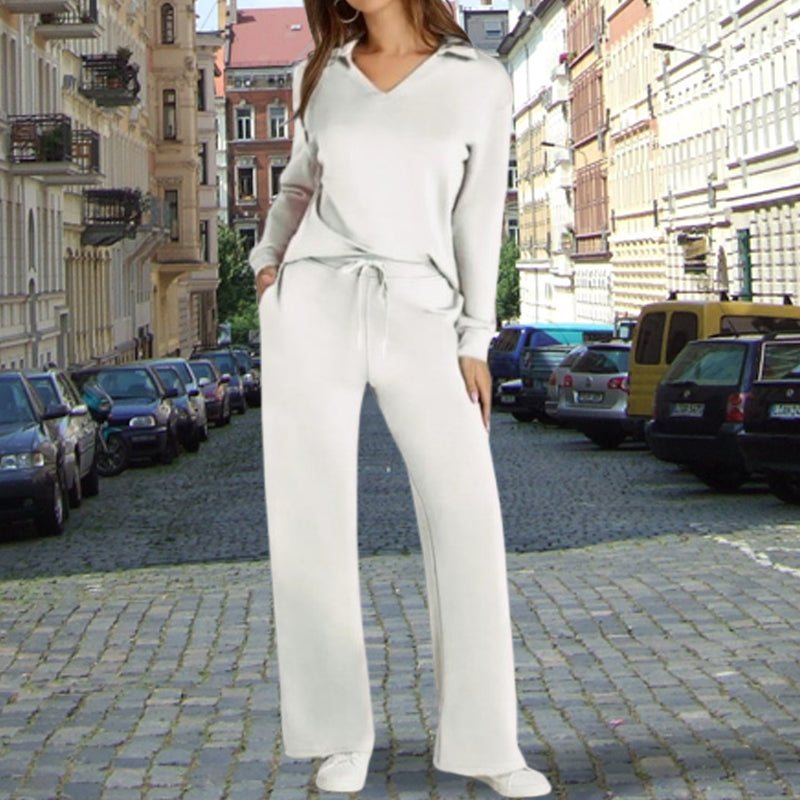 🔥Dam 2-delade set Casual Långärmade Sweatersuits Se