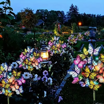 🦋Solcellslampor för utomhusbruk i form av fjärilar💐[Gratis gratulationskort med fjärilsmotiv vid köp