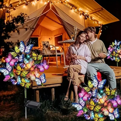 🦋Solcellslampor för utomhusbruk i form av fjärilar💐[Gratis gratulationskort med fjärilsmotiv vid köp