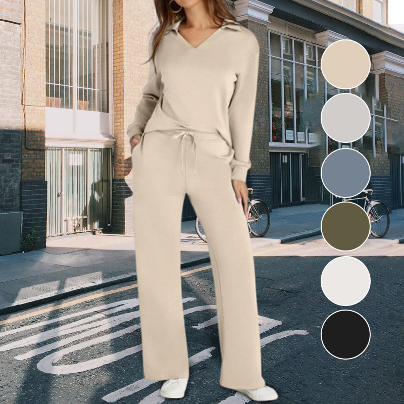 🔥Dam 2-delade set Casual Långärmade Sweatersuits Se