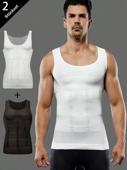 Kompressionströja för herrar, slim fit, figurskärande undertröja