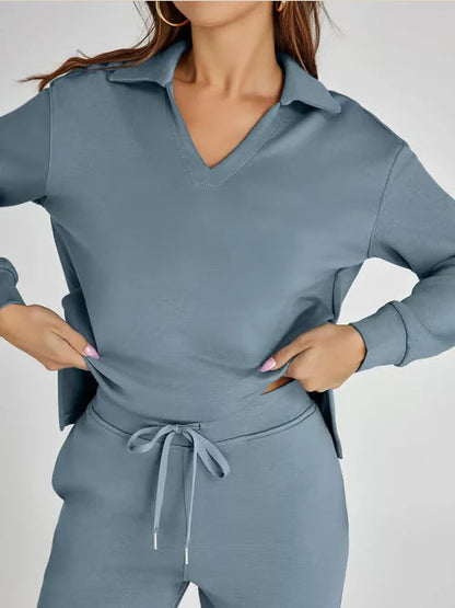 🔥Dam 2-delade set Casual Långärmade Sweatersuits Se