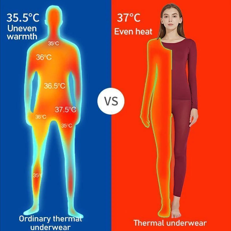 🔥 50% RABATT BLIXTREA! ✨ Ultratunna Självuppvärmande Termoplagg - Intelligent Temperaturreglering med Mjuk Bambusyta för Avslappnad Värme ❄️👕