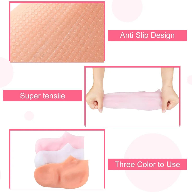🔥😍Fuktgivande fotmask Exfolierande silikonstrumpor Strandskyddsstrumpor