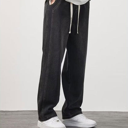 👖Ny produktlansering💐 Löst sittande raka jeans för män