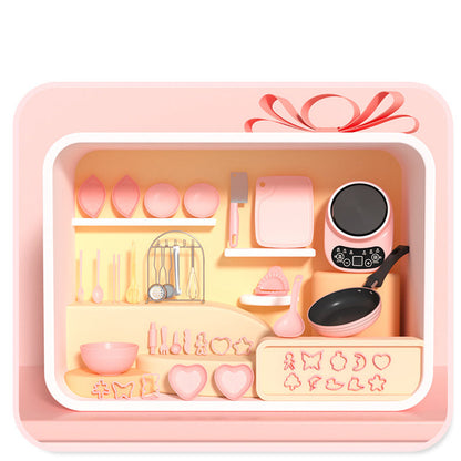 🎁[Bästa gåvan för barn]🍳Barnens riktiga matlagningsminiköksleksaker - 22 PCS-uppsättning