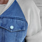 🧥 Enkel denimstil med unik känsla – spliced-design jacka för en modern vardagslook