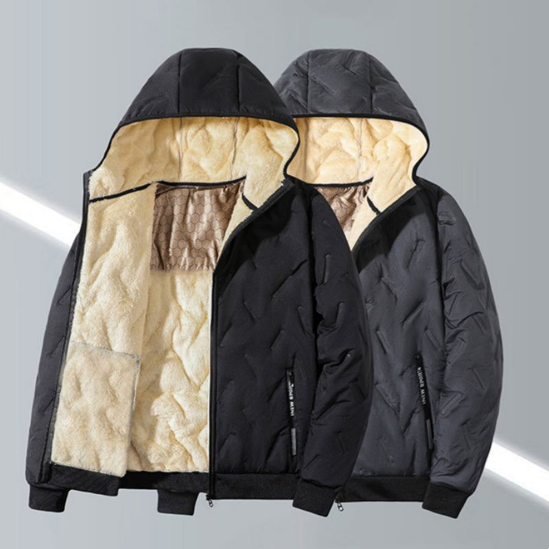 🔥Vinterjacka med huva och dragkedja för män