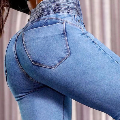 🔥2025 varm försäljning🔥 Stretchiga jeans med hög midja