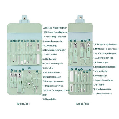 ⏳Begränsad tid 50% rabatt💥Nagelklippare bärbar uppsättning (12/16 delar)