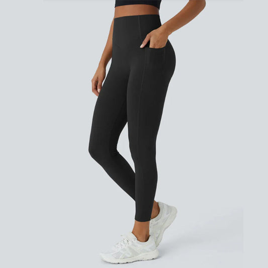 2025 VARM FÖRSÄLJNING 50% RABATT🌸Hög midja Butt Lifting Tummy Control Shaping Träningsleggings med sidoficka