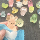 Blind Bag Självlysande minidjurfigurer av harts - 10 st/set
