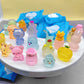 Blind Bag Självlysande minidjurfigurer av harts - 10 st/set