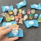 Blind Bag Självlysande minidjurfigurer av harts - 10 st/set