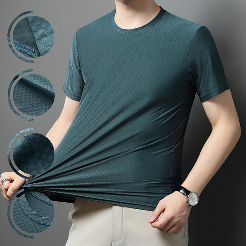 🎉T-shirt med lös passform för herr med kort ärm