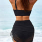 👙Sista dagen – 70 % rabatt💐Bikiniset med badkjol och hög midja – badkläder med formande effekt