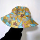 Blommig Stor Brimmed Sun Hat med Mask