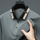 Kortärmad Stretch Ice Silk T-shirt med uppslag för mä