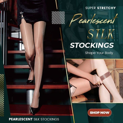 (🎁2026 nyårs varm försäljning🎁)🔥4Pcs Plus Size Pearlescent Silk Strumpor Strumpbyxor (49% rabatt)