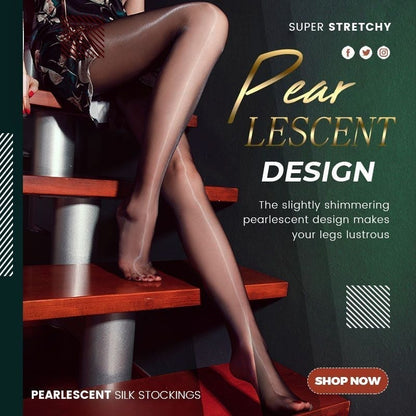 (🎁2026 nyårs varm försäljning🎁)🔥4Pcs Plus Size Pearlescent Silk Strumpor Strumpbyxor (49% rabatt)