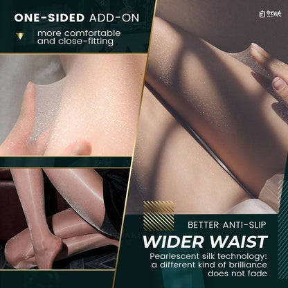 (🎁2026 nyårs varm försäljning🎁)🔥4Pcs Plus Size Pearlescent Silk Strumpor Strumpbyxor (49% rabatt)