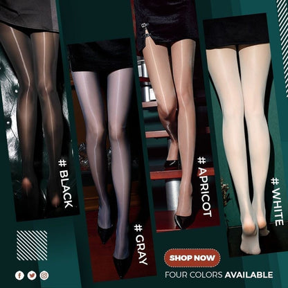(🎁2026 nyårs varm försäljning🎁)🔥4Pcs Plus Size Pearlescent Silk Strumpor Strumpbyxor (49% rabatt)
