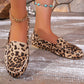 Lappeteppede loafers med leopardmønster til dame