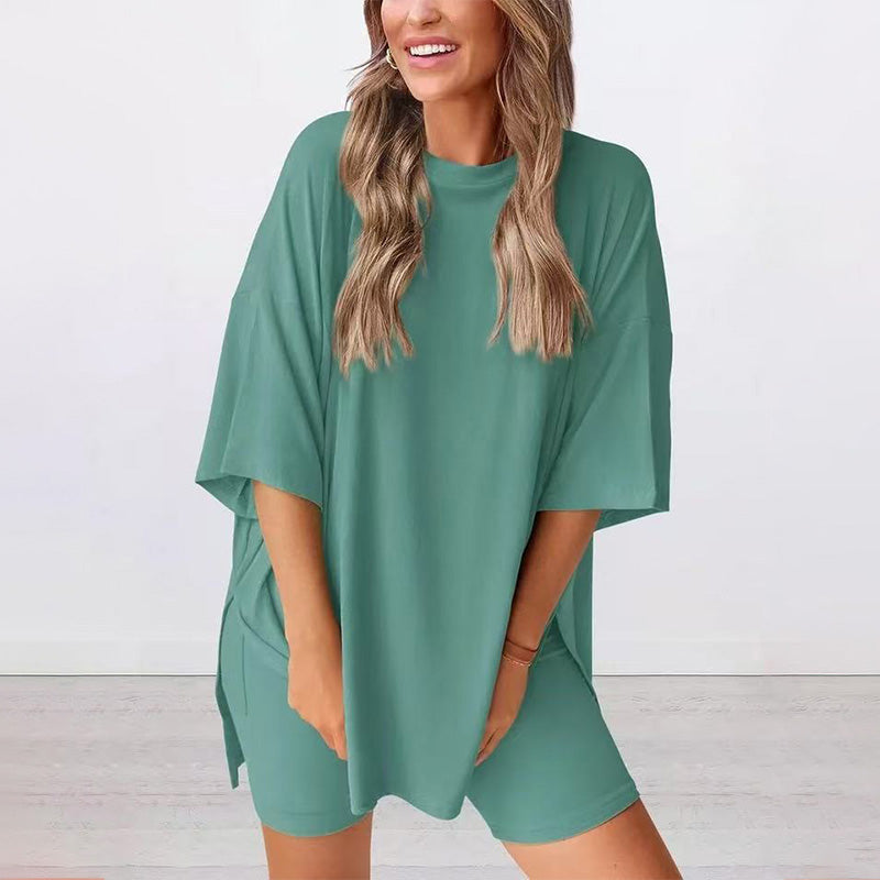 💞SISTA DAGENS ERBJUDANDE - 53% RABATT🌸 Sommarset med två delar, löst och casual, för kvinnor💃