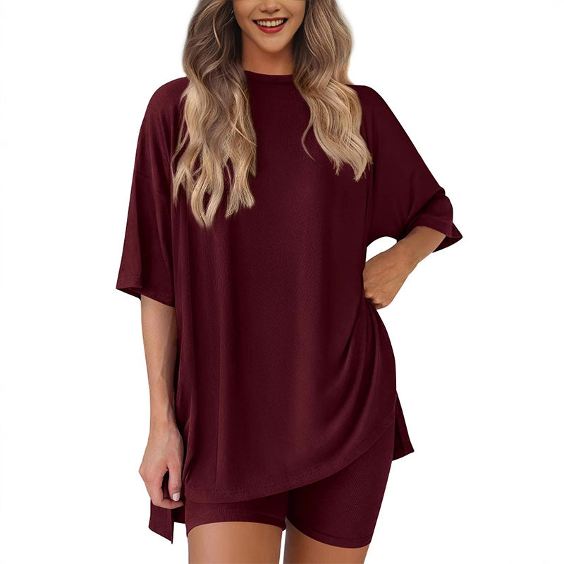 💞SISTA DAGENS ERBJUDANDE - 53% RABATT🌸 Sommarset med två delar, löst och casual, för kvinnor💃