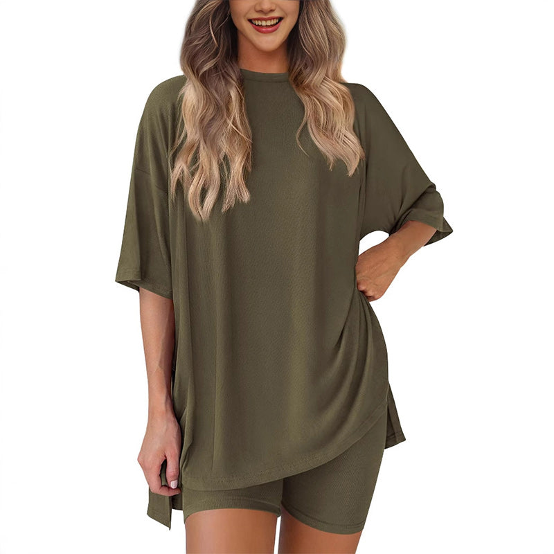 💞SISTA DAGENS ERBJUDANDE - 53% RABATT🌸 Sommarset med två delar, löst och casual, för kvinnor💃