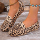 Lappeteppede loafers med leopardmønster til dame
