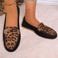 Lappeteppede loafers med leopardmønster til dame