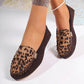 Lappeteppede loafers med leopardmønster til dame