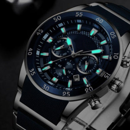 ⌚ Vattentät Multifunktionell Kvartsklocka för Män 🌊