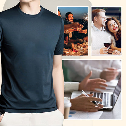 ✈️Fri frakt när du köper 2✈️T-shirt med rund hals och bekväm andningsfunktion för män