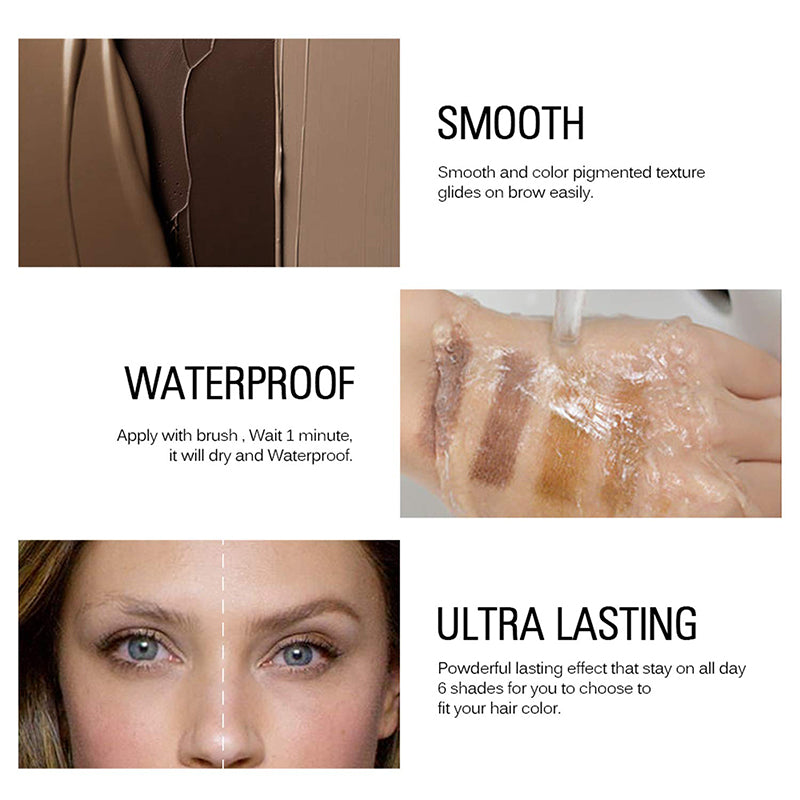 🔥Köp 1 få 1 gratis💗3D Långvarig Vattentålig Kladdfri Ögonbrynskräm