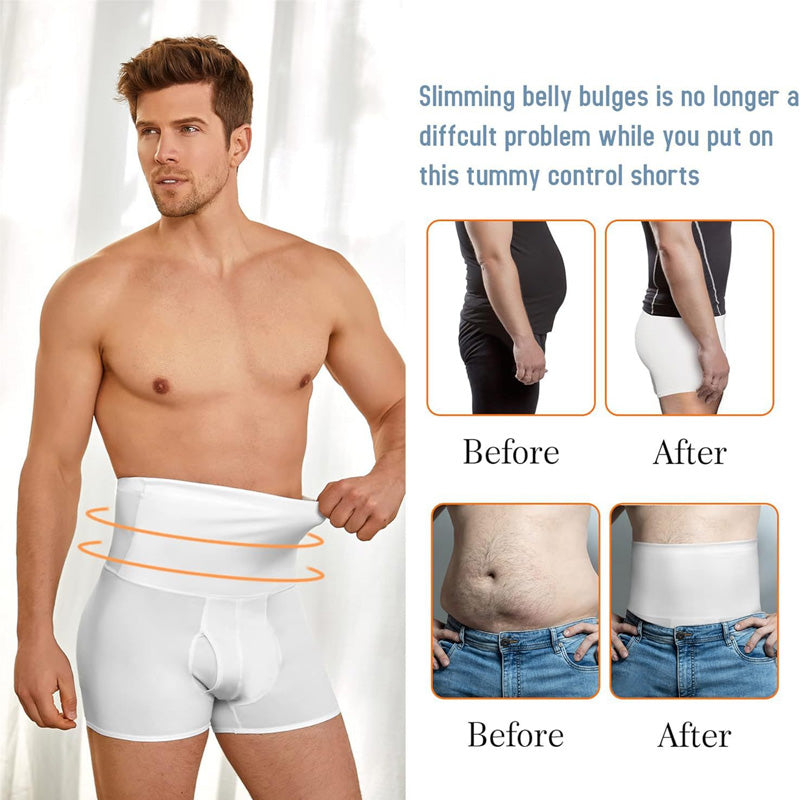 Herrshorts med hög midja och magkontroll