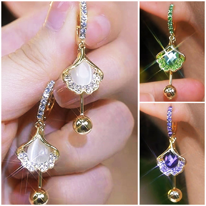 🎉🛍️ Time bound sale💎Delikat Ginkgo Leaf örhängen för kvinnor
