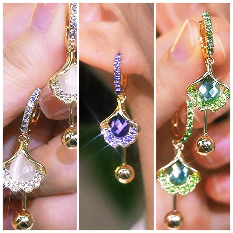 🎉🛍️ Time bound sale💎Delikat Ginkgo Leaf örhängen för kvinnor