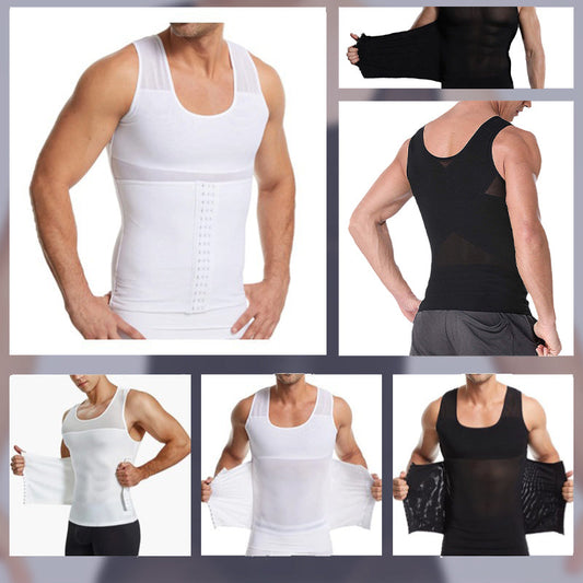 Slimming Mesh Waist-Cinching Vest för män