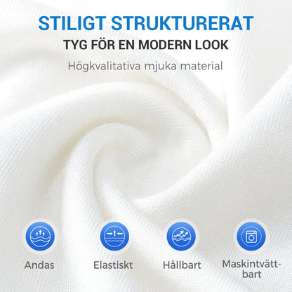 Kortärmad herrskjorta i avslappnad stil med textur och skjortkrage